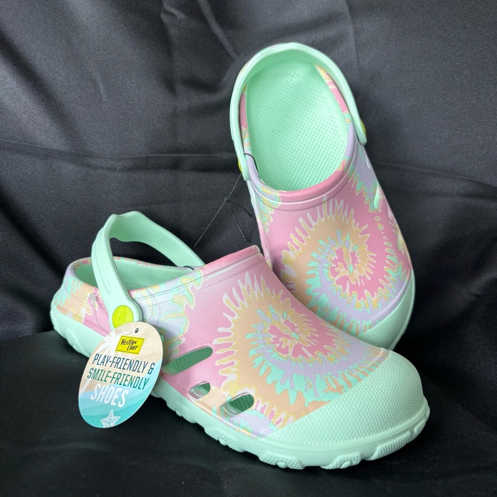 NWT Kids’ Western Chief Easies Clog • Kids’ Size 4 • Tie Dye